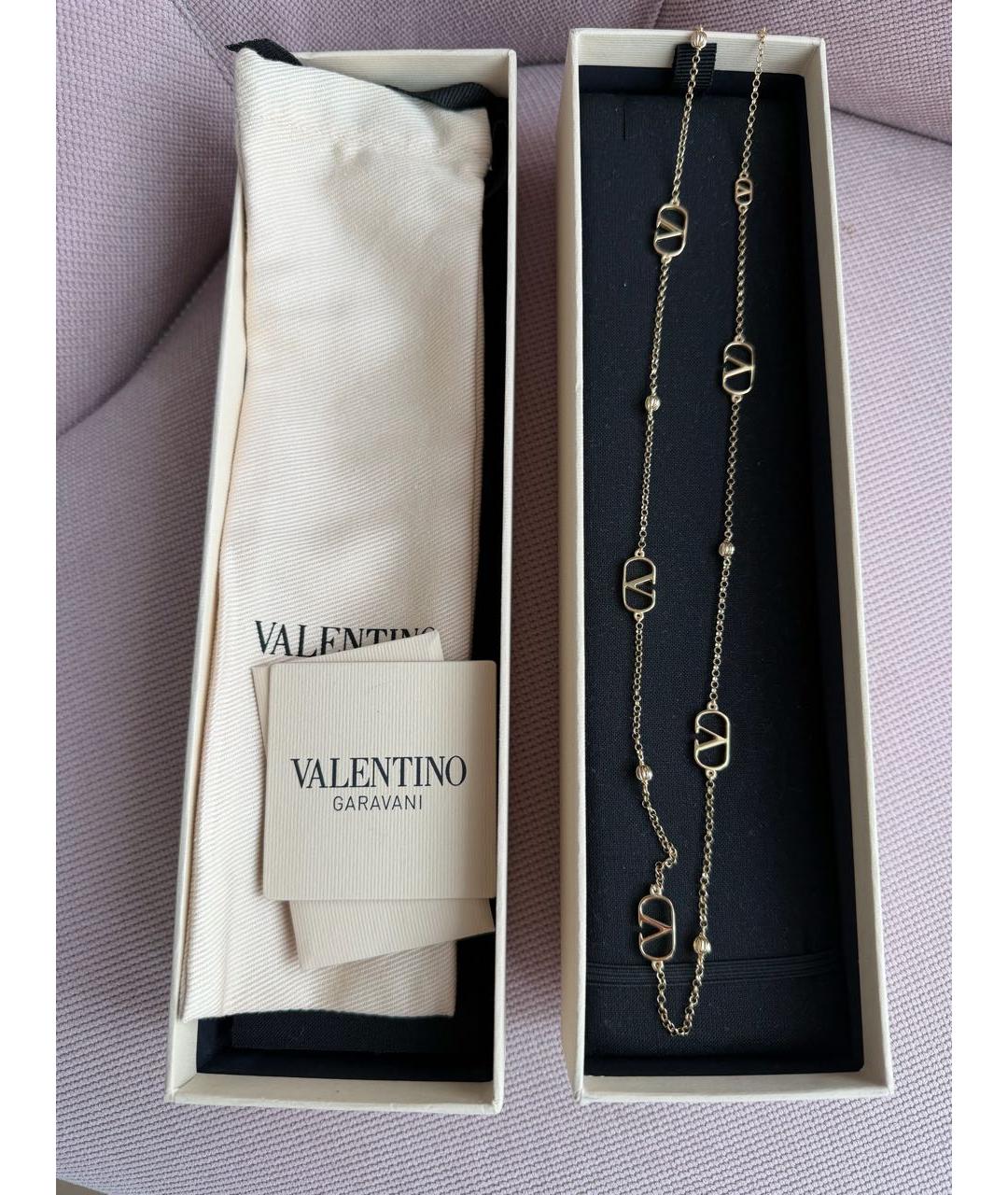 VALENTINO Золотое латунное колье, фото 5