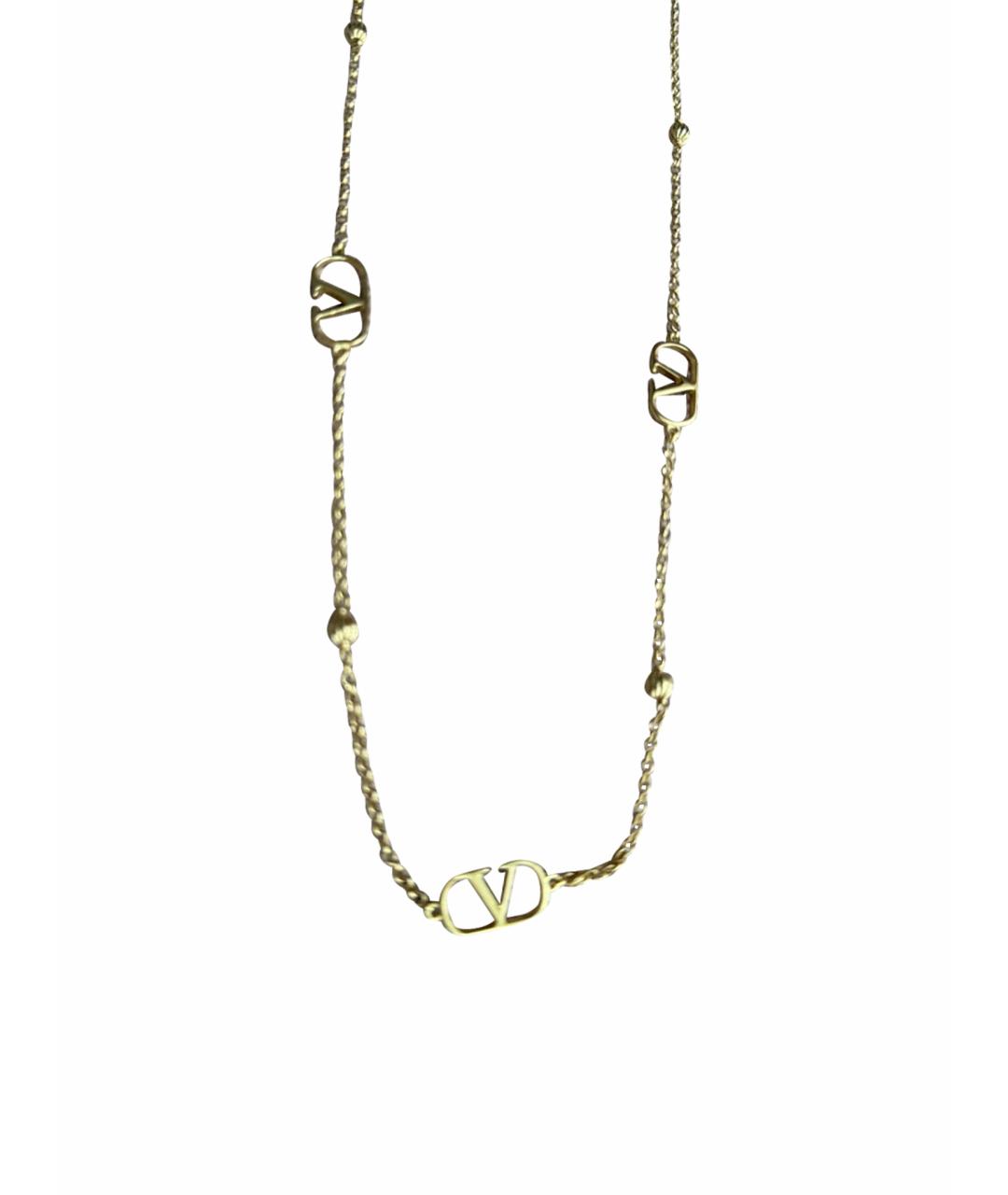 VALENTINO Золотое латунное колье, фото 1