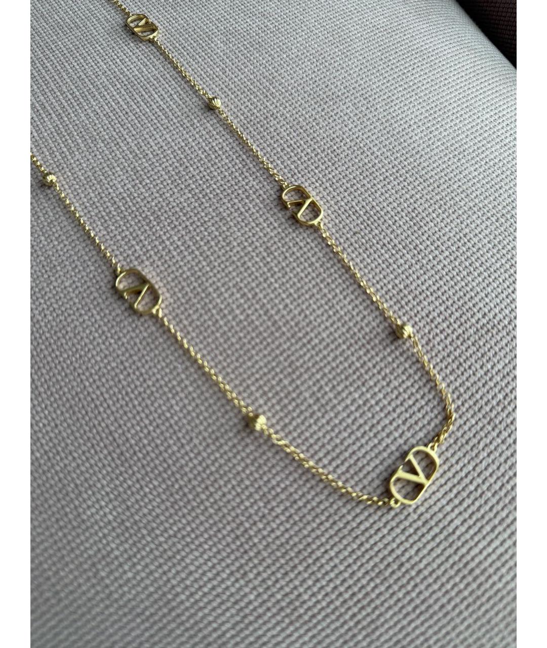 VALENTINO Золотое латунное колье, фото 7
