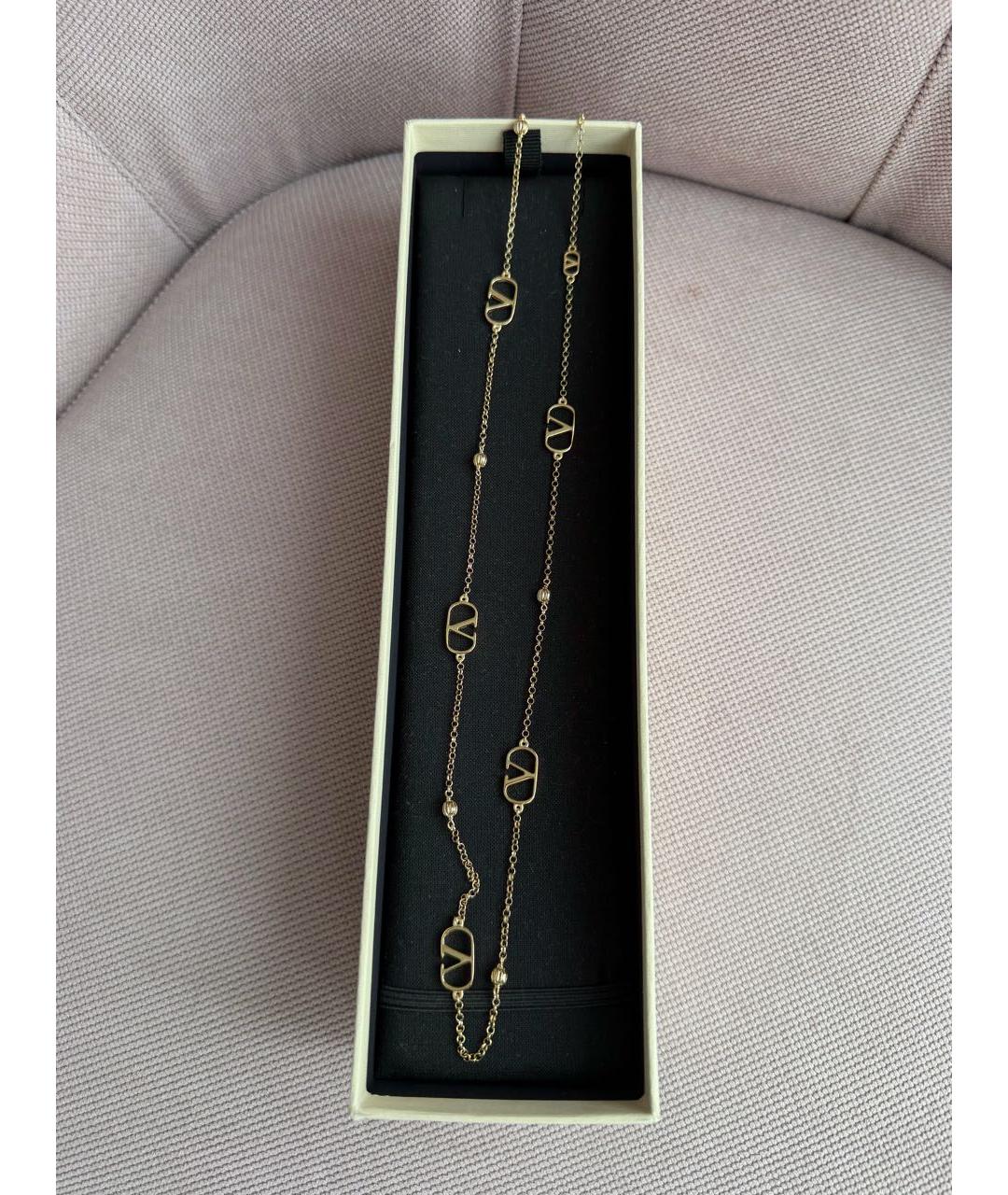 VALENTINO Золотое латунное колье, фото 2