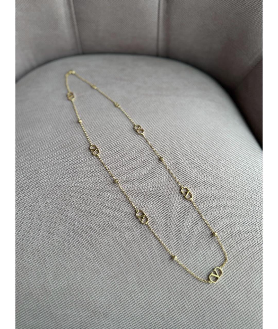 VALENTINO Золотое латунное колье, фото 4