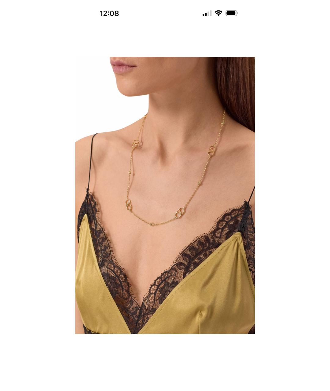 VALENTINO Золотое латунное колье, фото 6