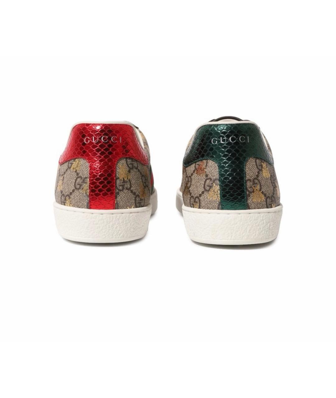 GUCCI Бежевые кеды, фото 4