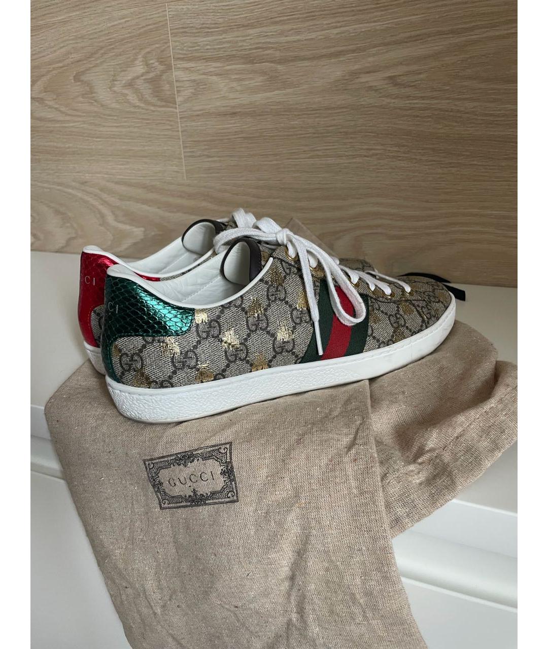 GUCCI Бежевые кеды, фото 6