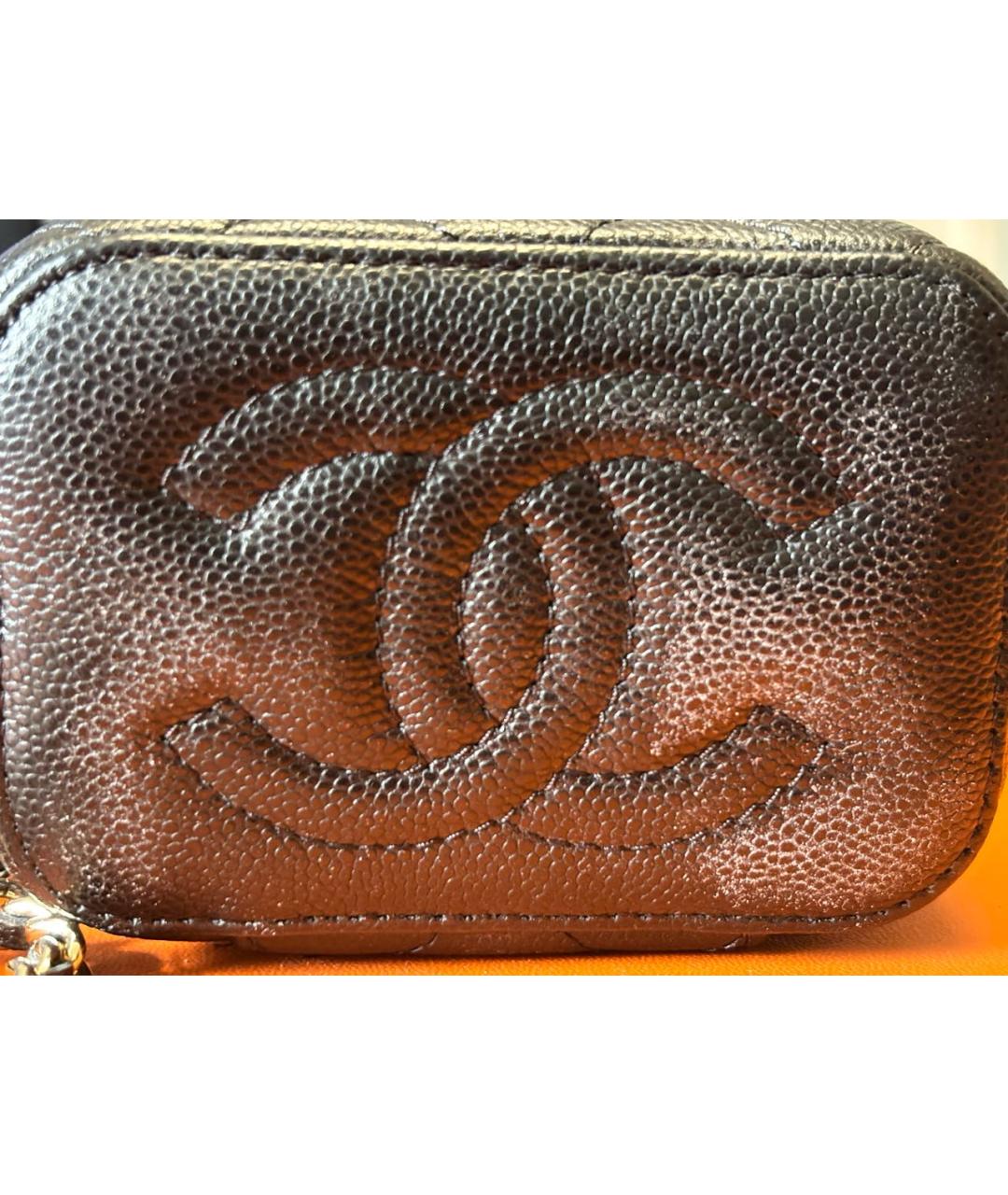 CHANEL Черная кожаная сумка через плечо, фото 2