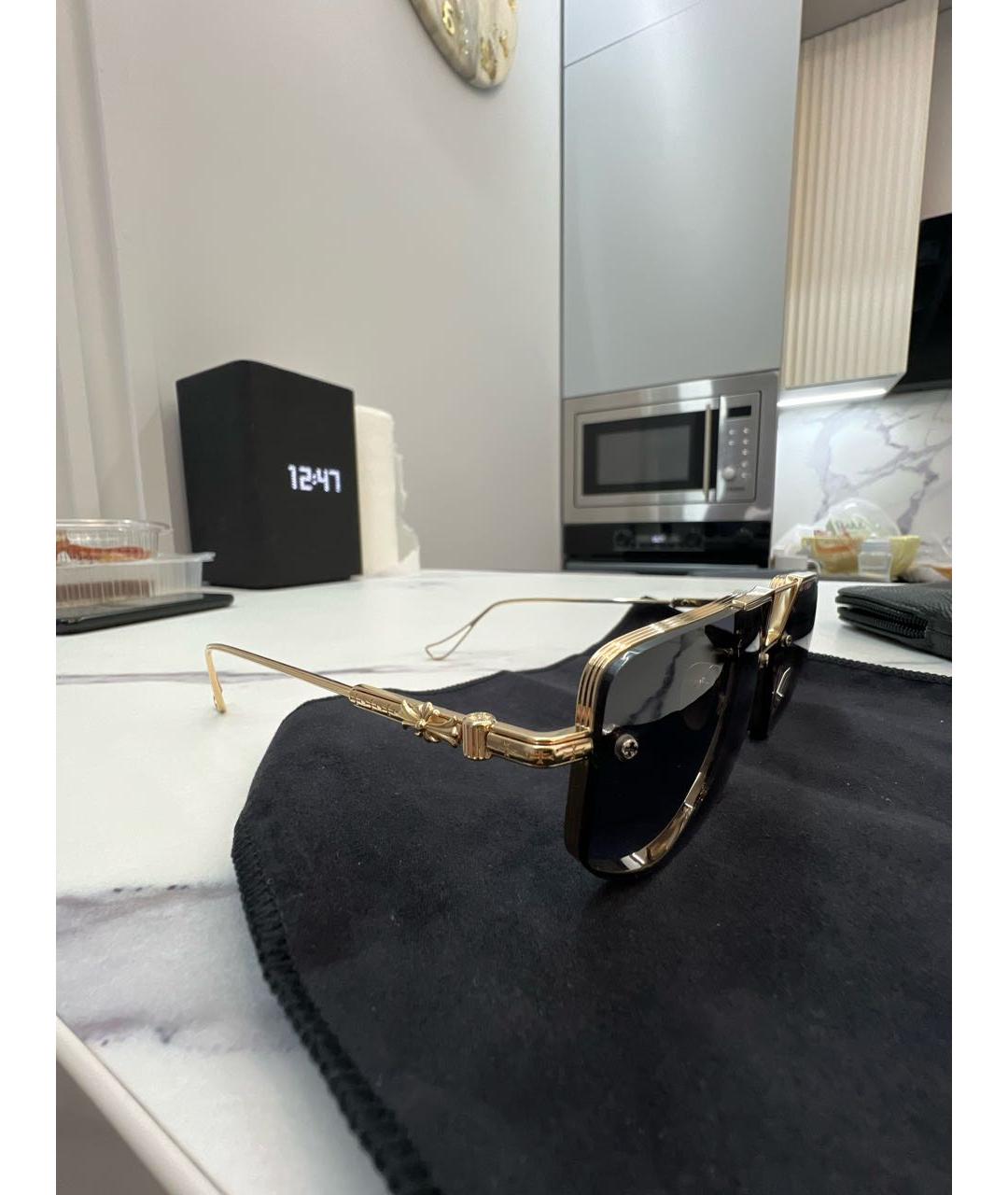 CHROME HEARTS Золотые металлические солнцезащитные очки, фото 5