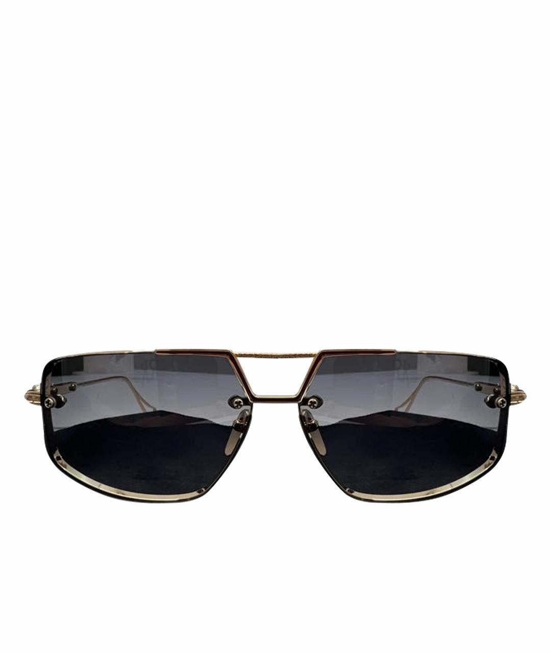 CHROME HEARTS Золотые металлические солнцезащитные очки, фото 1