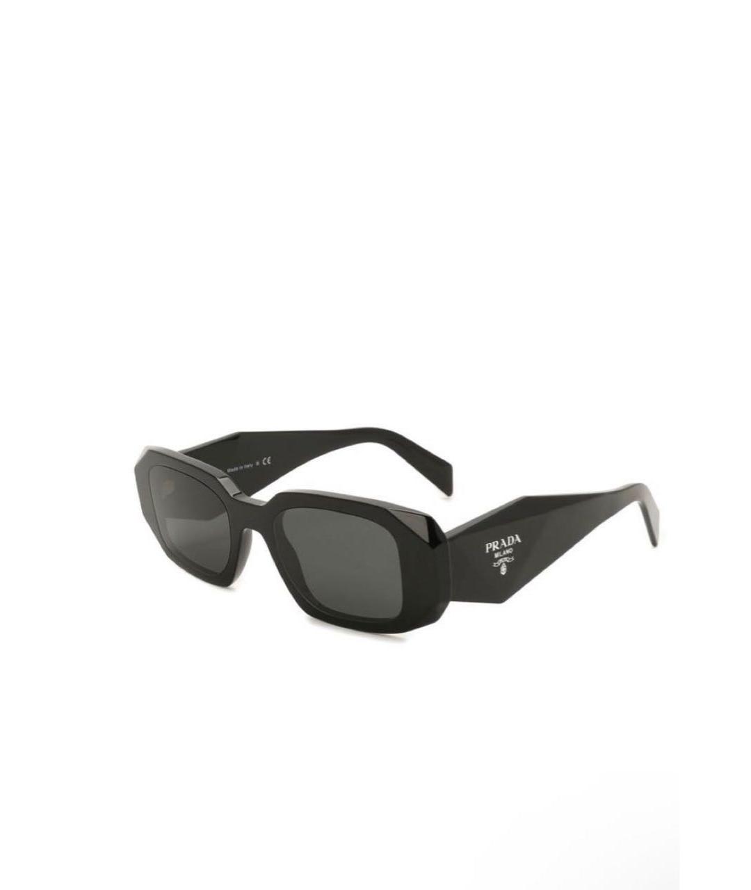 PRADA Черные пластиковые солнцезащитные очки, фото 7