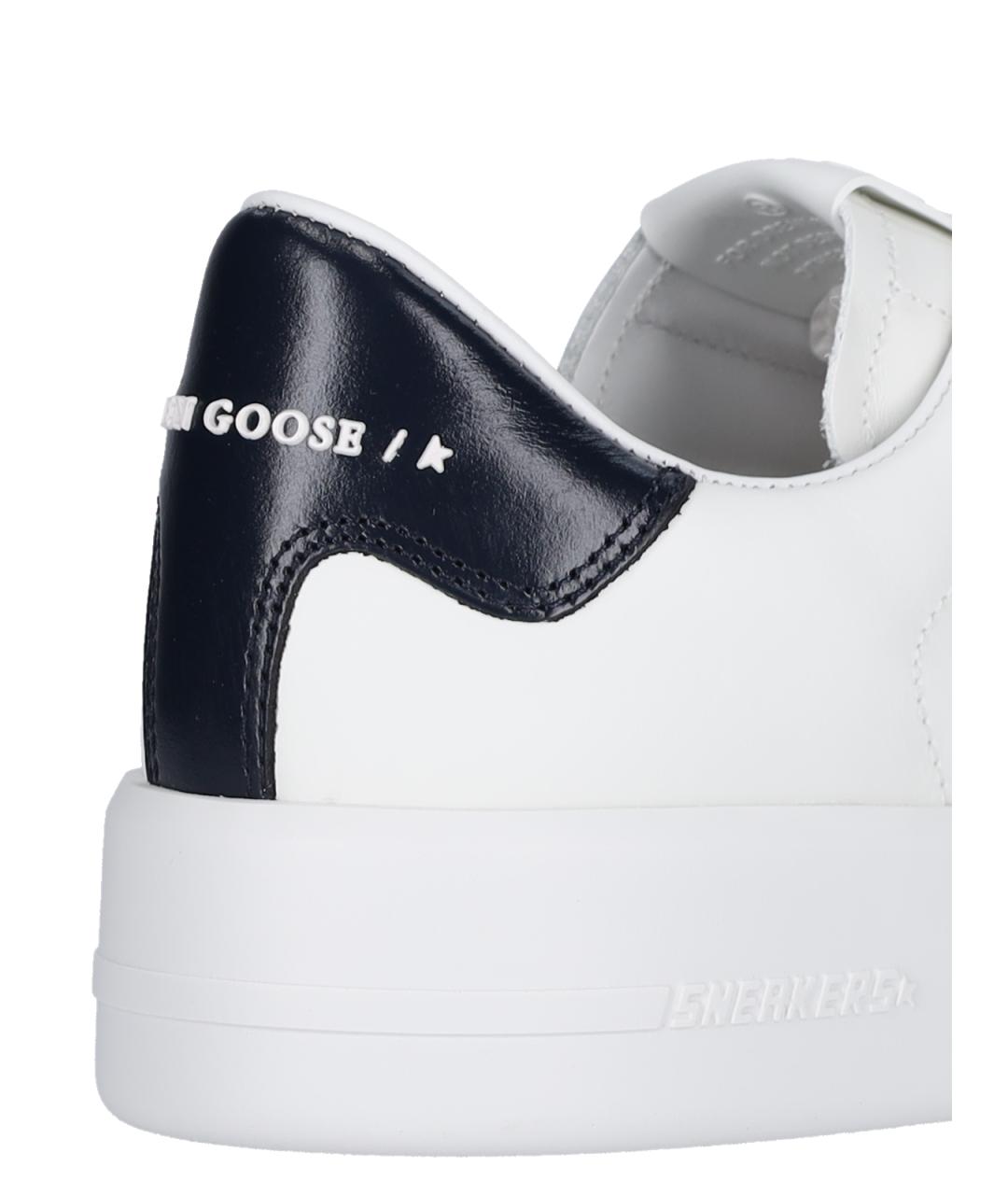 GOLDEN GOOSE DELUXE BRAND Белые кожаные низкие кроссовки / кеды, фото 4