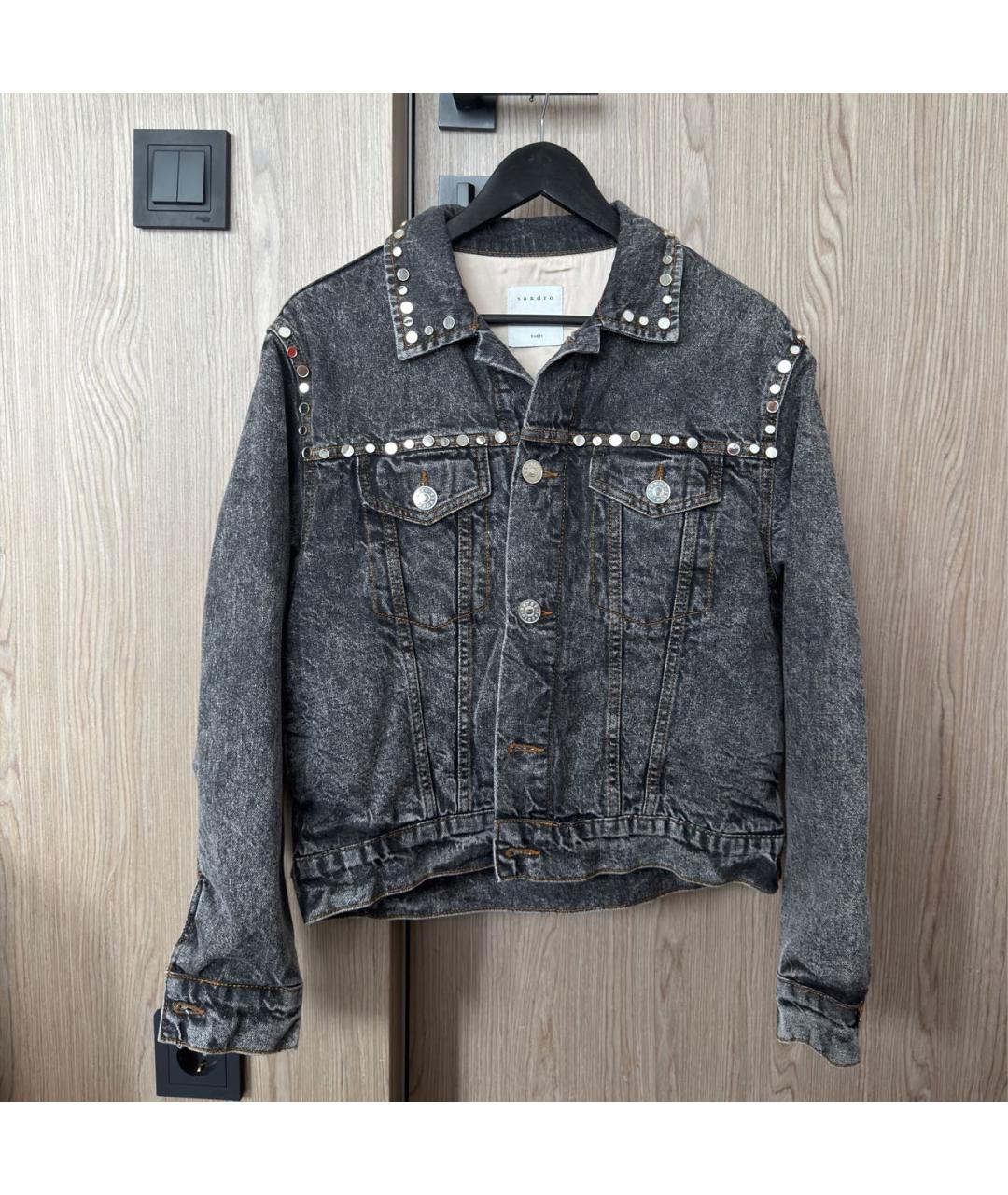 SANDRO Серая хлопковая куртка, фото 5