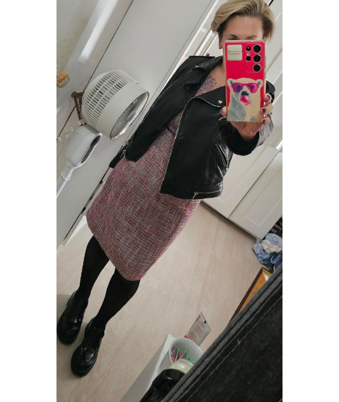 KARL LAGERFELD Розовое твидовое повседневное платье, фото 6