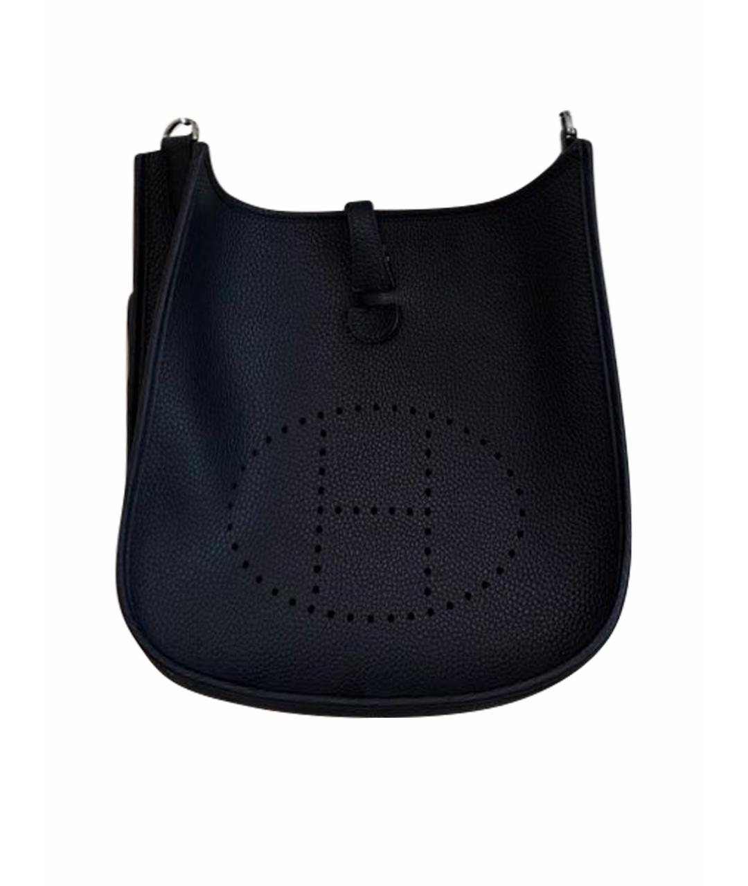 HERMES Черная кожаная сумка через плечо, фото 1