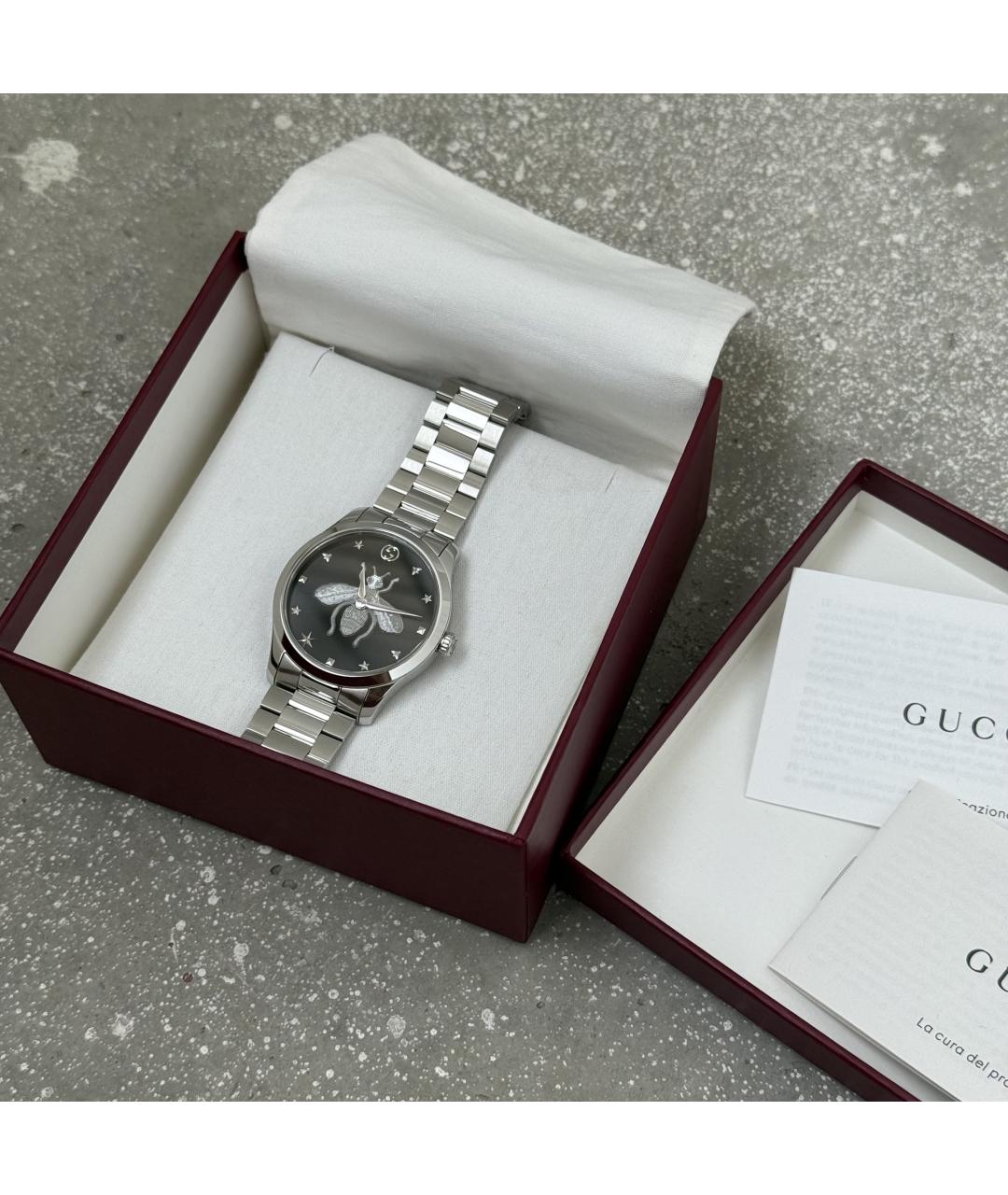 GUCCI Серебряные часы, фото 7