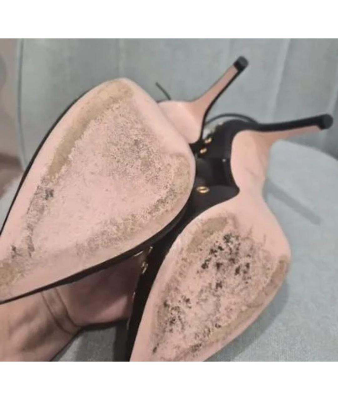 RED VALENTINO Черные кожаные туфли, фото 5