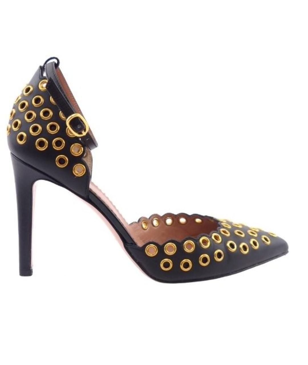 RED VALENTINO Черные кожаные туфли, фото 6