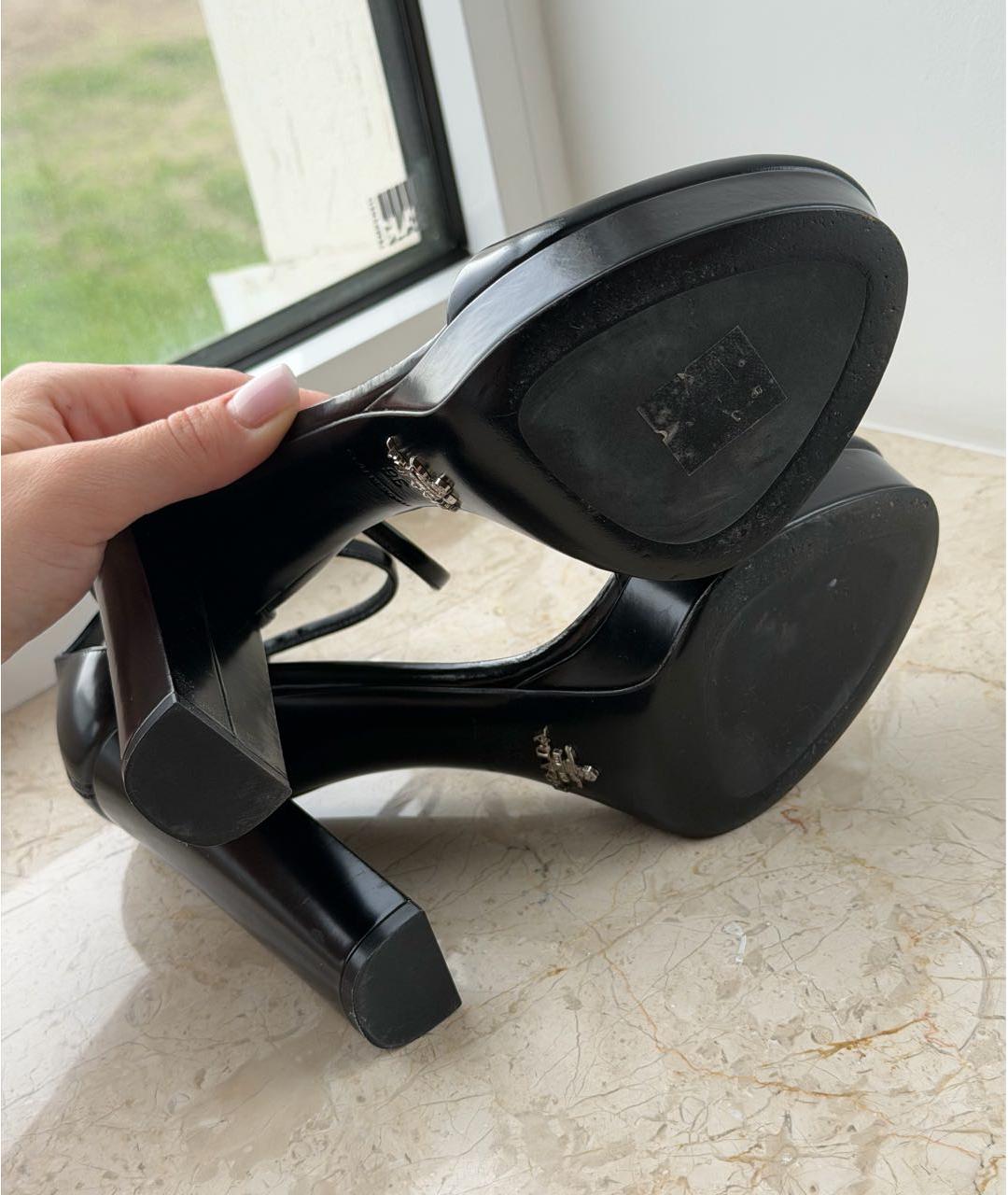 PRADA Черные кожаные туфли, фото 5