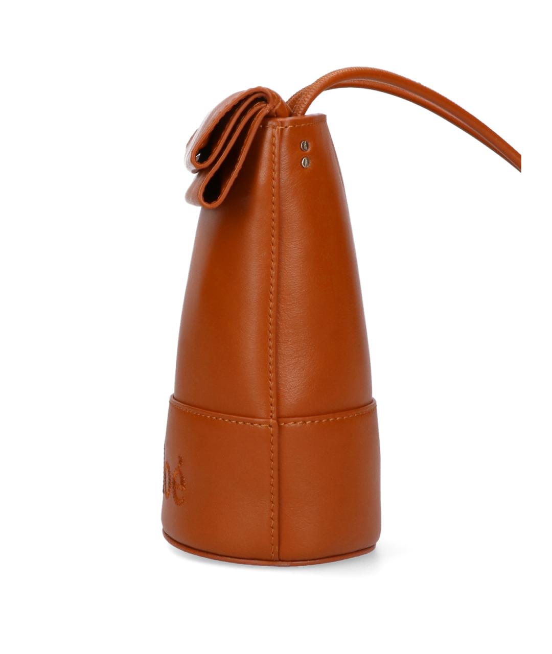 CHLOE Коричневая кожаная сумка через плечо, фото 5
