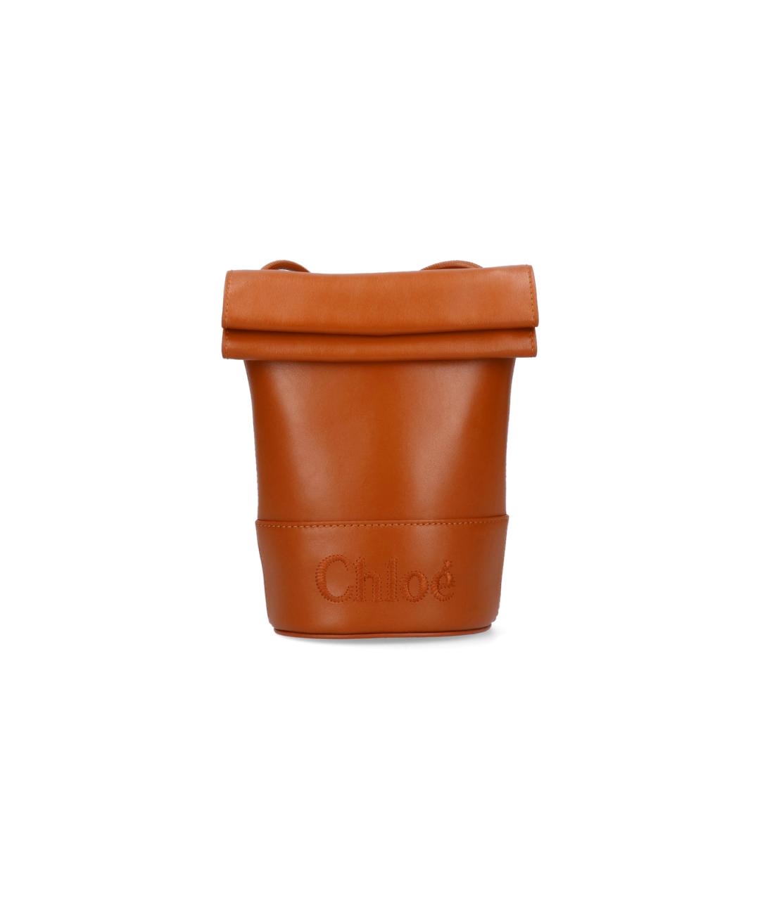 CHLOE Коричневая кожаная сумка через плечо, фото 1