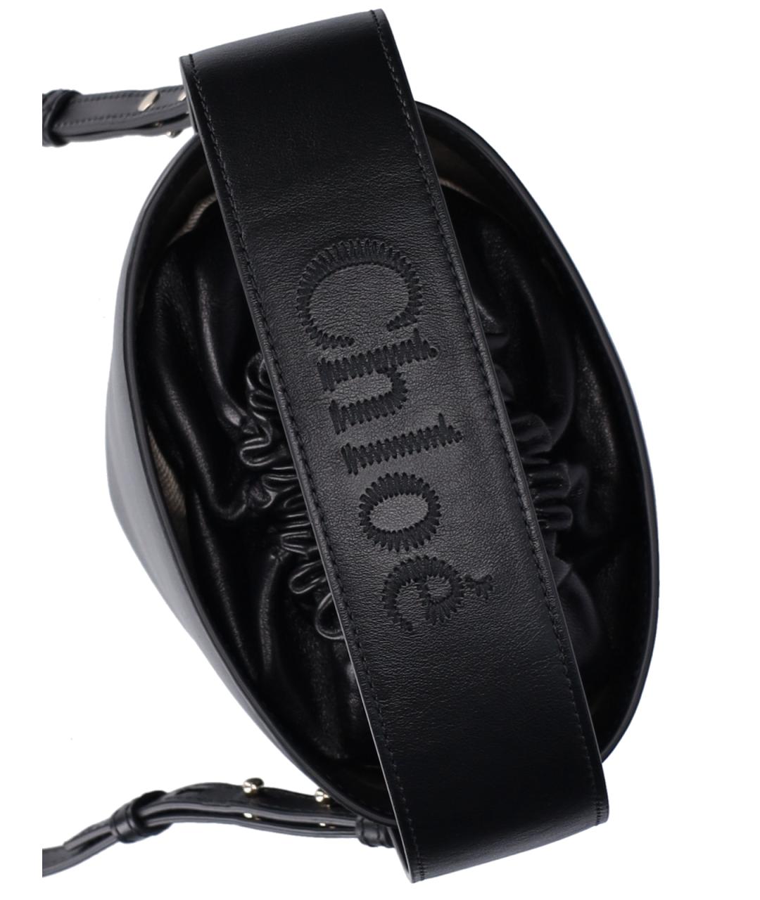 CHLOE Черная кожаная сумка через плечо, фото 4