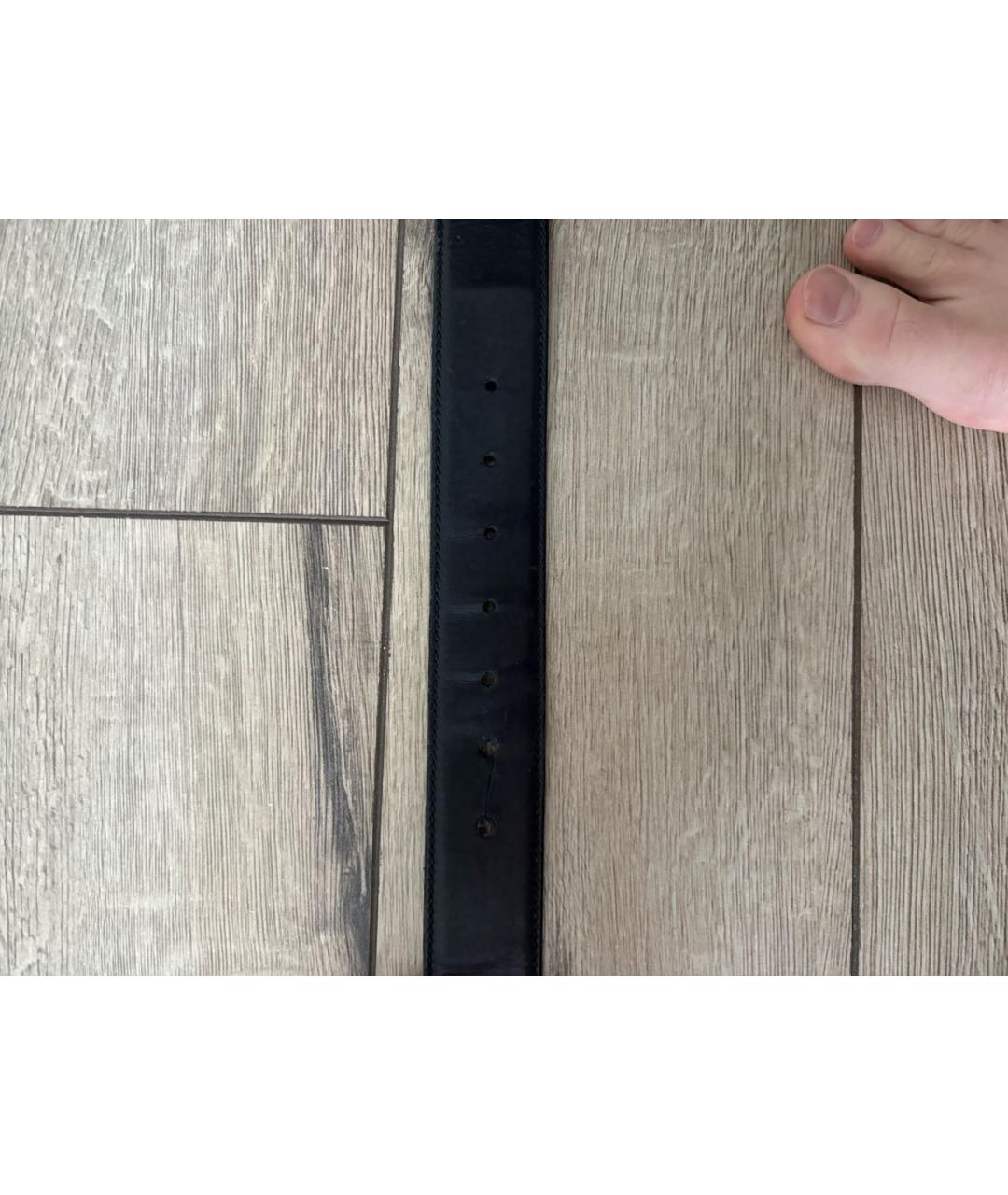 GUCCI Черный кожаный ремень, фото 3