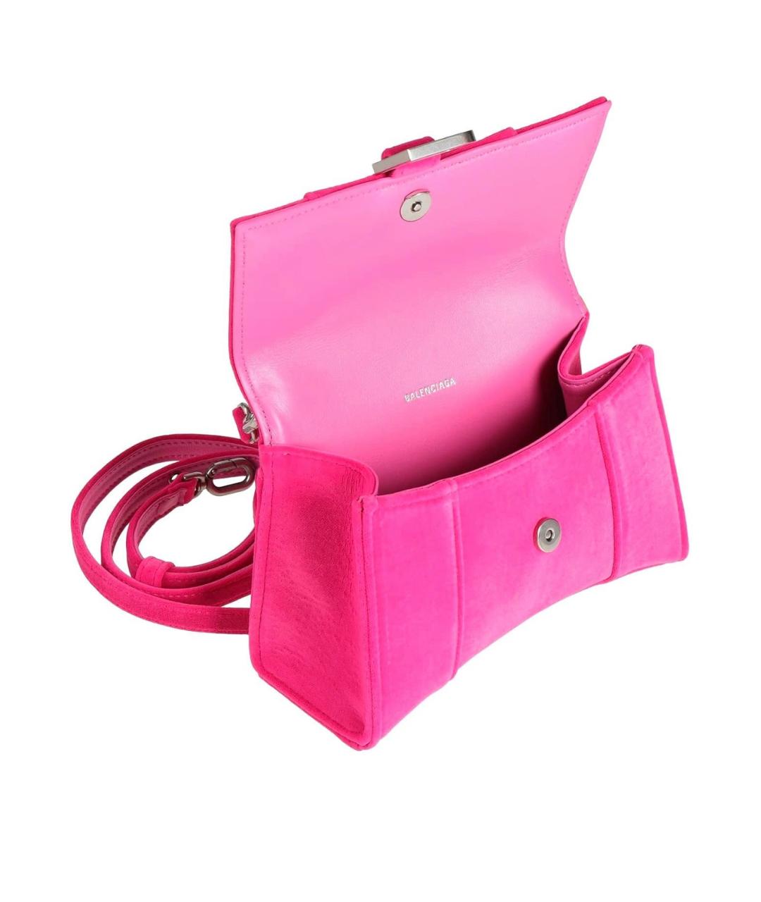 BALENCIAGA Розовая бархатная сумка с короткими ручками, фото 2