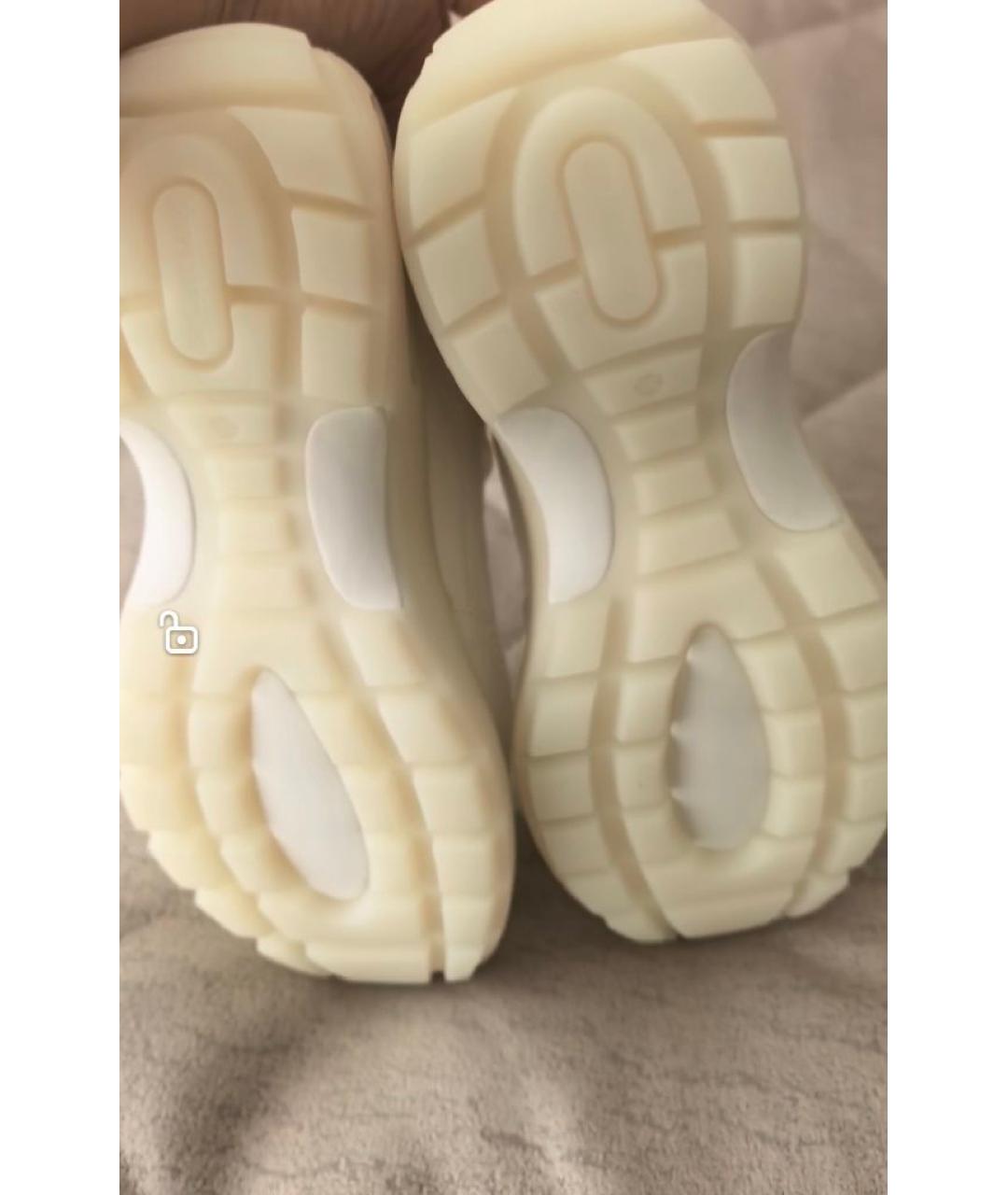 SPORTMAX Белые текстильные кроссовки, фото 5