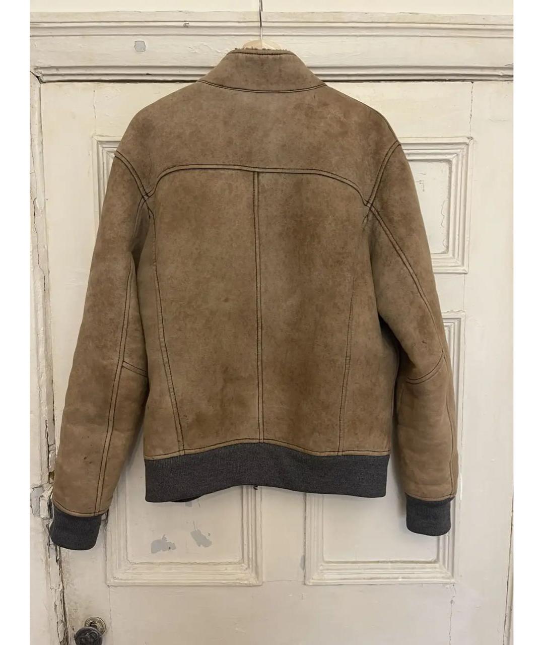 BARBA Бежевая замшевая дубленка/шуба, фото 2