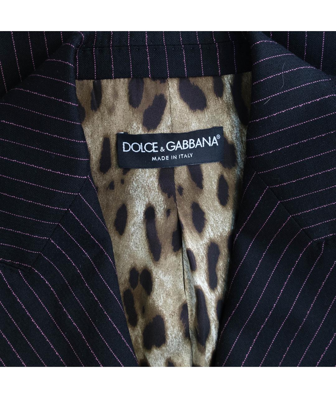 DOLCE&GABBANA Черный шерстяной костюм с брюками, фото 6