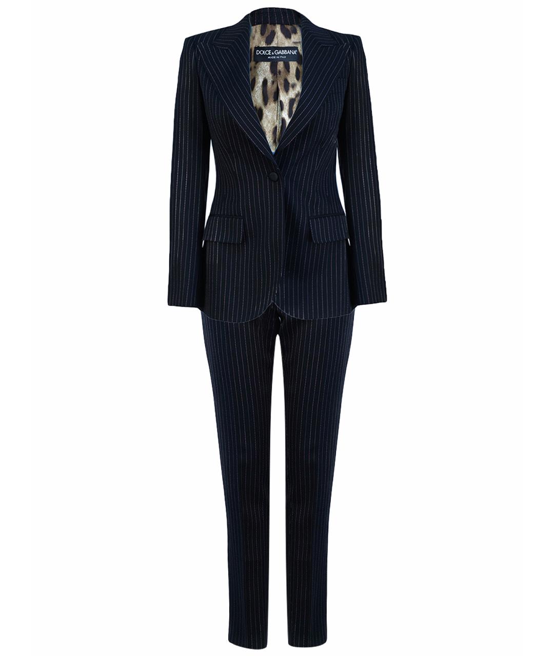 DOLCE&GABBANA Черный шерстяной костюм с брюками, фото 1