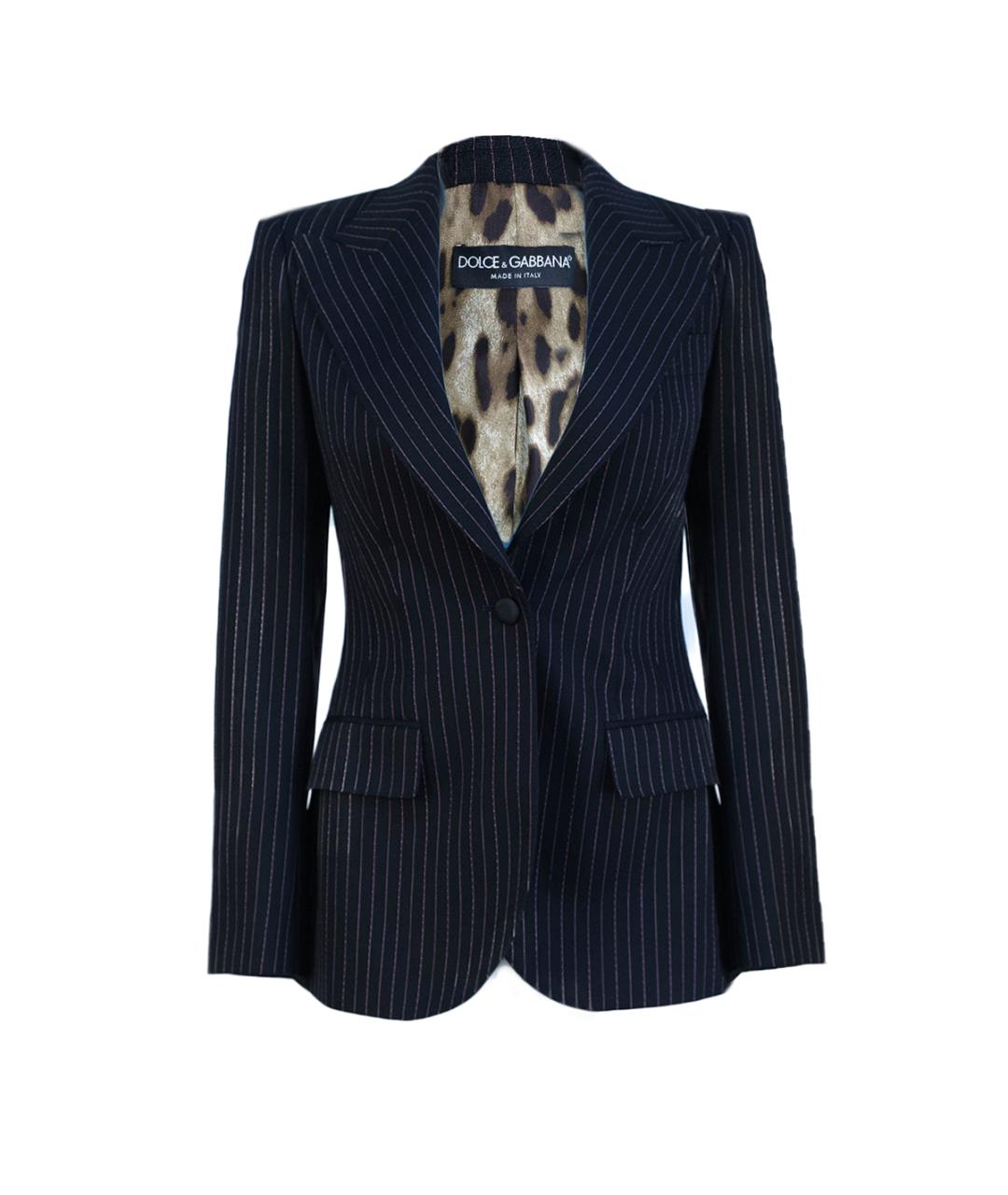 DOLCE&GABBANA Черный шерстяной костюм с брюками, фото 2