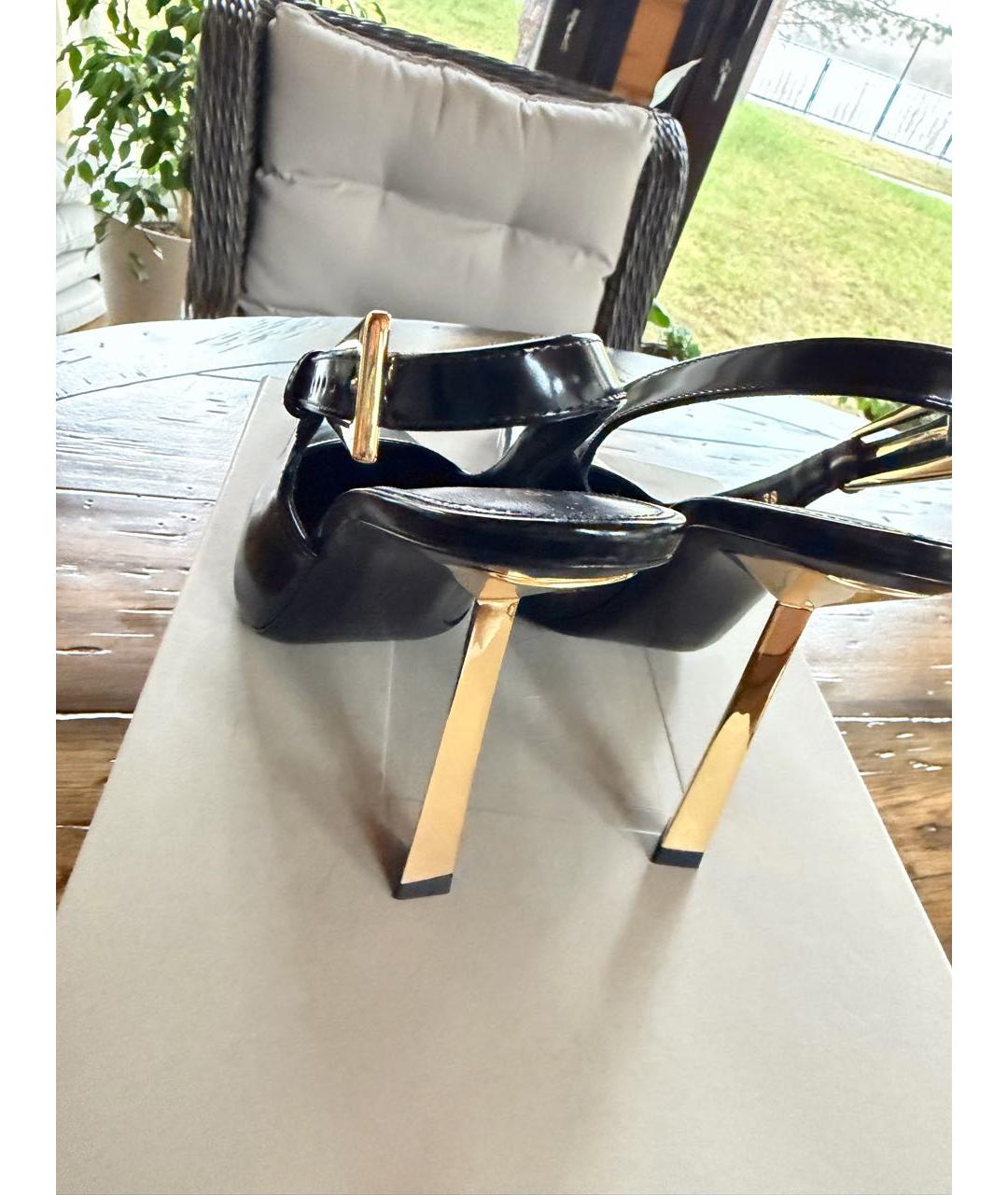 SAINT LAURENT Черные туфли из лакированной кожи, фото 4