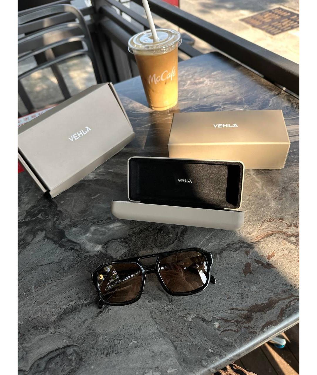 Vehla Черные пластиковые солнцезащитные очки, фото 6