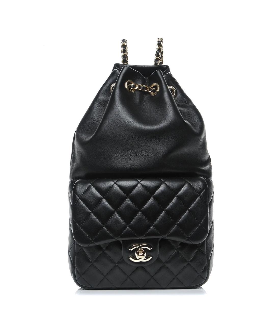 CHANEL Черный кожаный рюкзак, фото 8