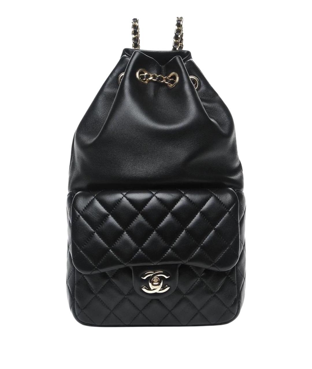 CHANEL Черный кожаный рюкзак, фото 1
