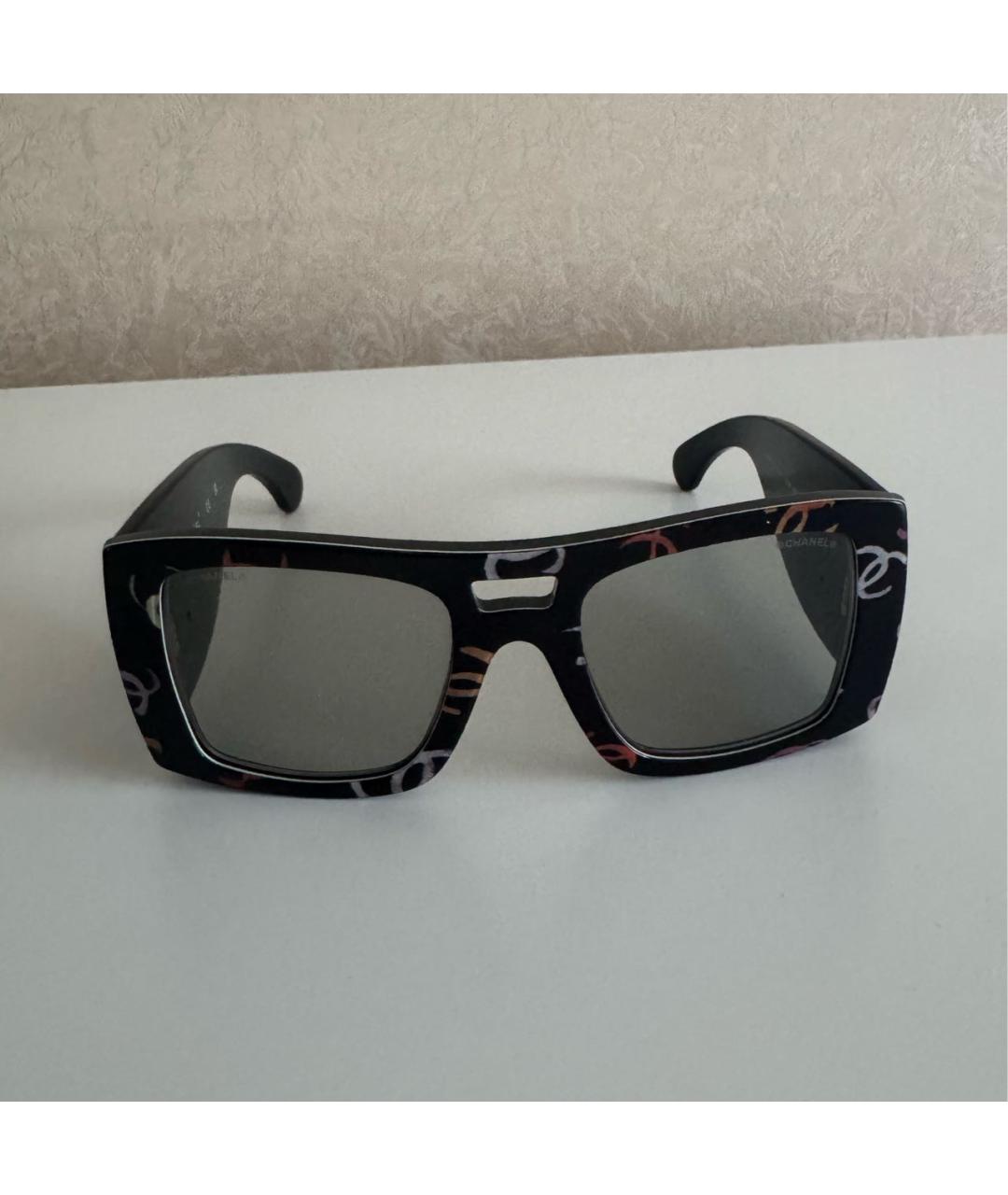 CHANEL Черные пластиковые солнцезащитные очки, фото 7