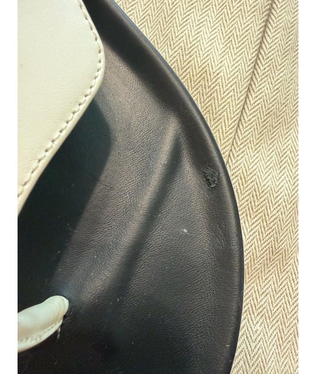 HERMES Белые кожаные сабо, фото 6