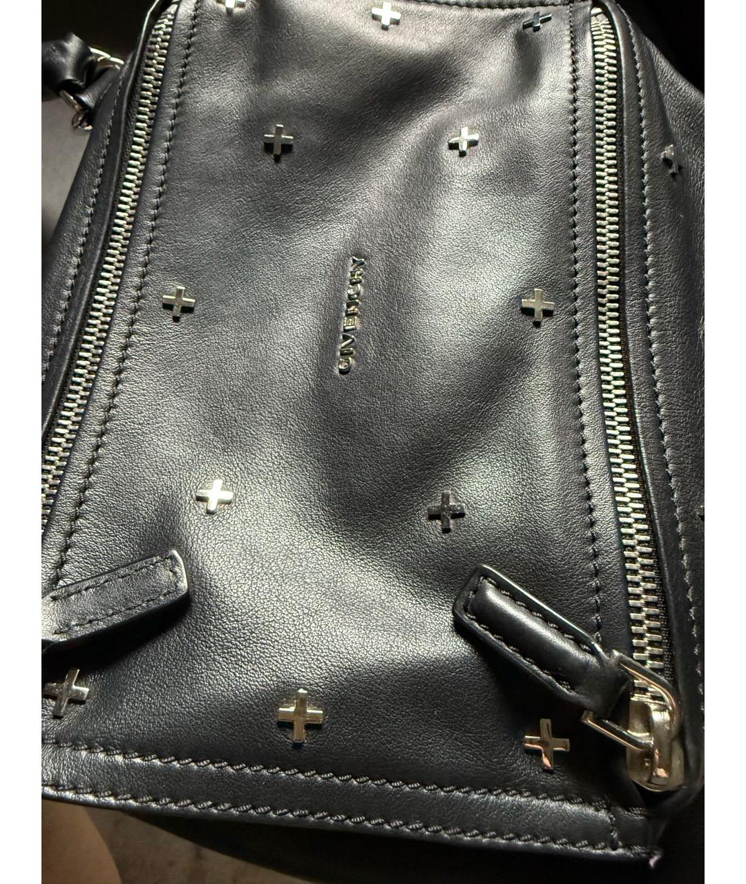 GIVENCHY Черная кожаная сумка тоут, фото 3