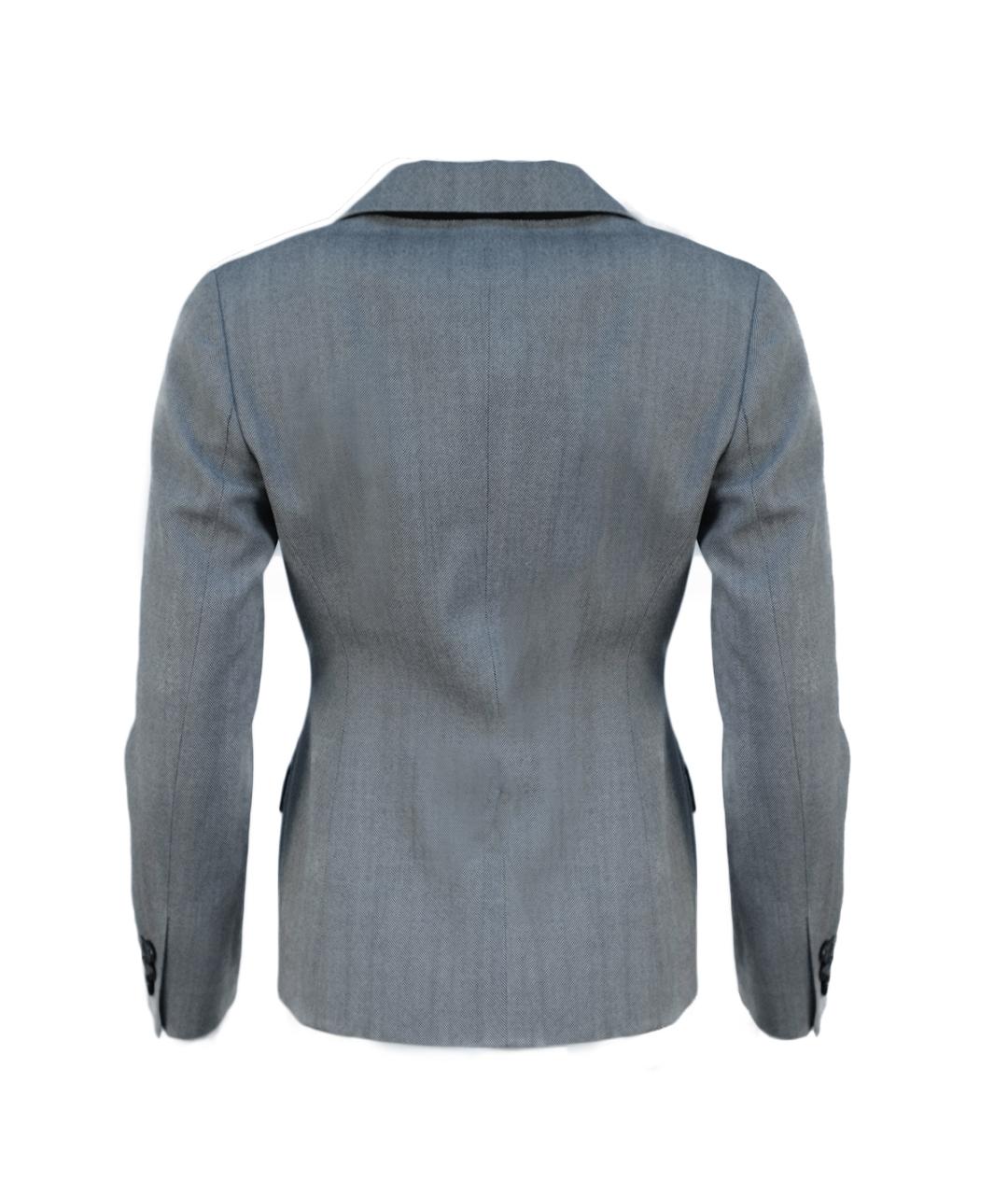 CHRISTIAN DIOR Серый шерстяной жакет/пиджак, фото 2