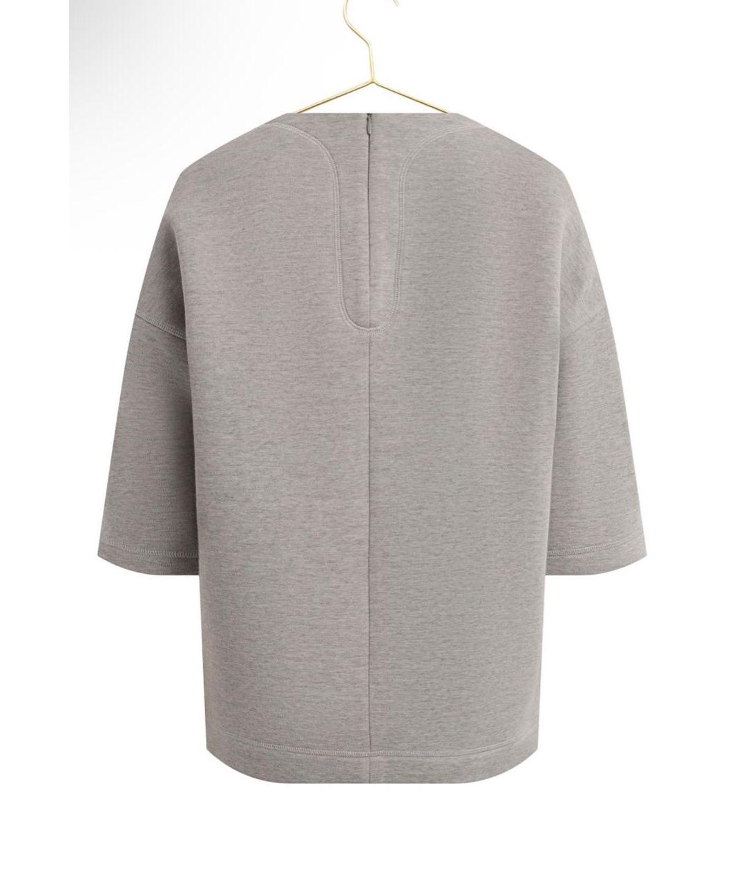 CHRISTIAN DIOR Серая хлопковая футболка, фото 2