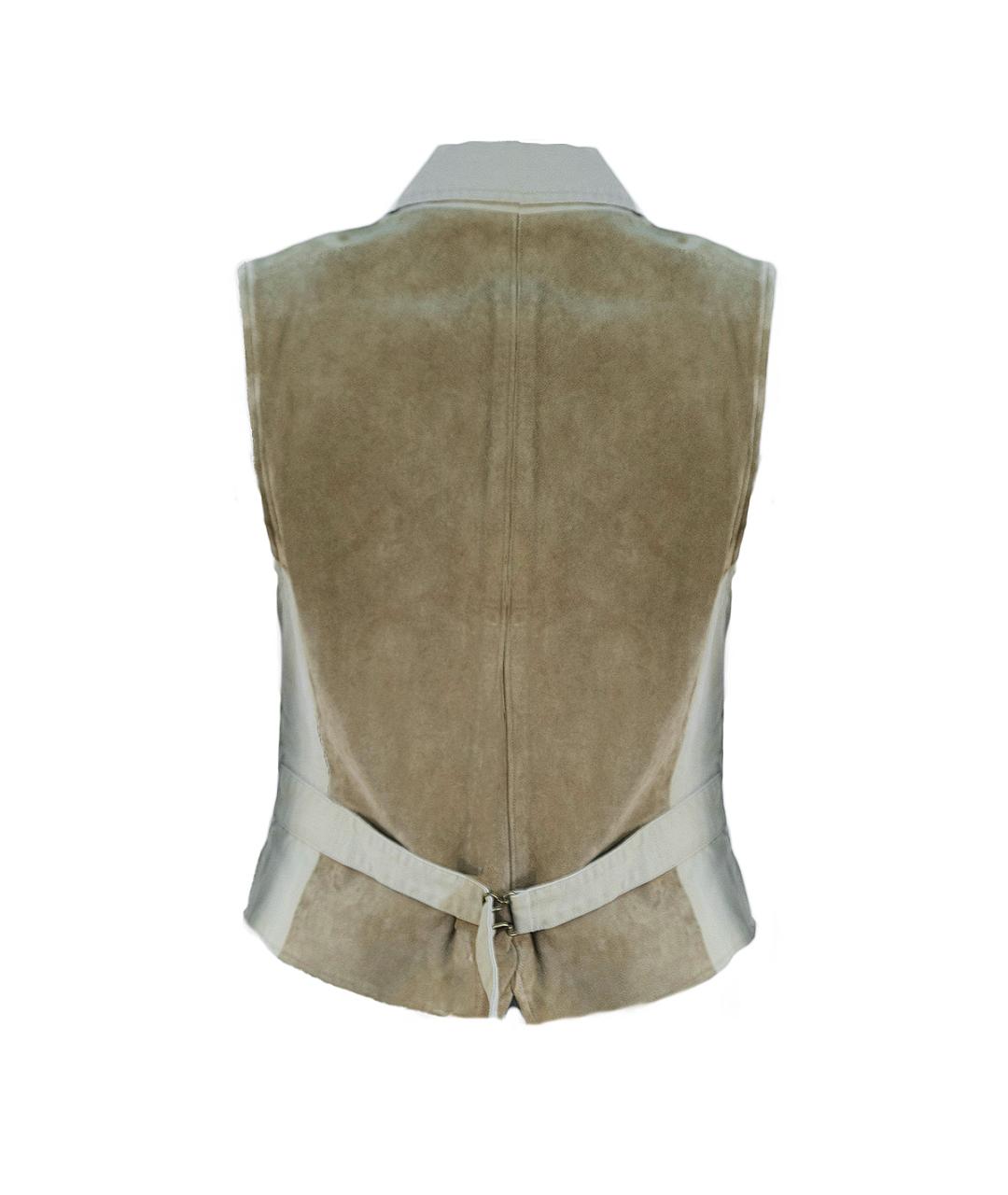 RALPH LAUREN Бежевый хлопковый жилет, фото 2