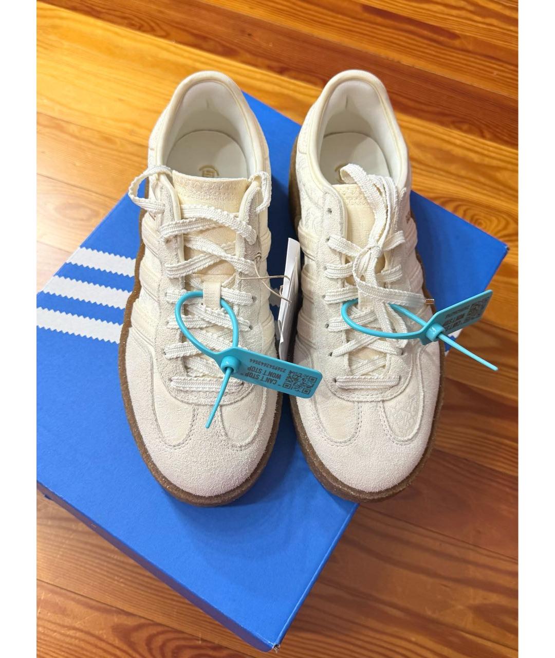 ADIDAS Бежевые замшевые кеды, фото 4