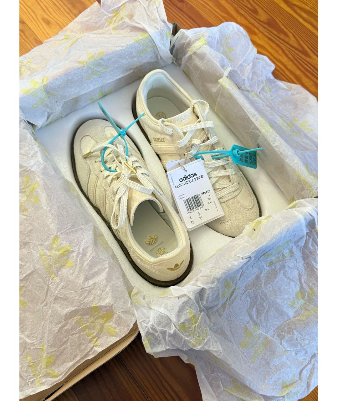 ADIDAS Бежевые замшевые кеды, фото 3