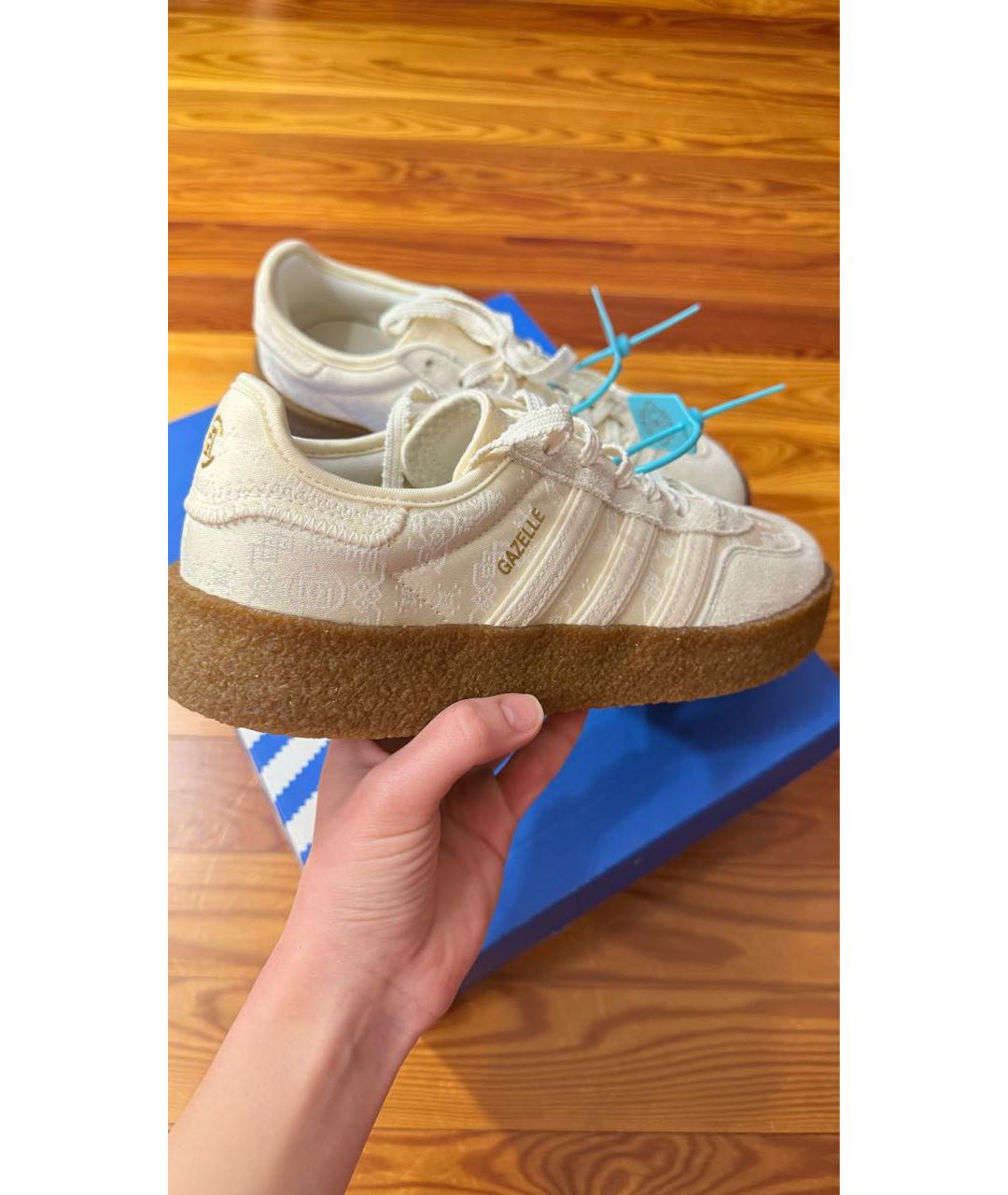 ADIDAS Бежевые замшевые кеды, фото 2