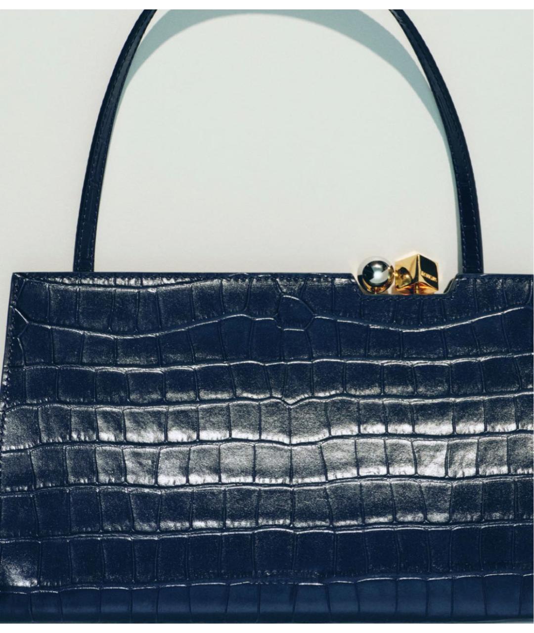 JACQUEMUS Темно-синяя сумка с короткими ручками, фото 4