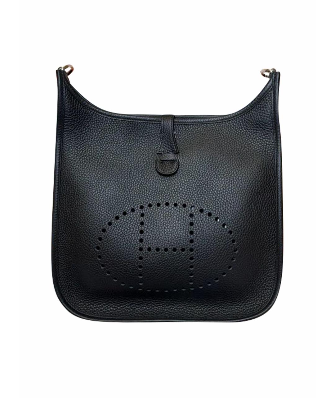 HERMES Черная кожаная сумка через плечо, фото 1