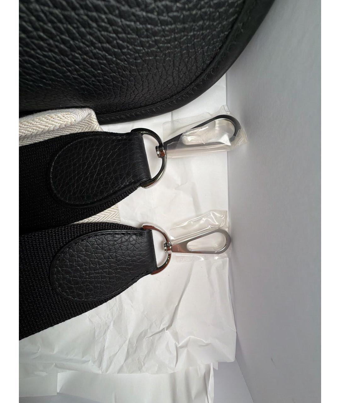 HERMES Черная кожаная сумка через плечо, фото 8