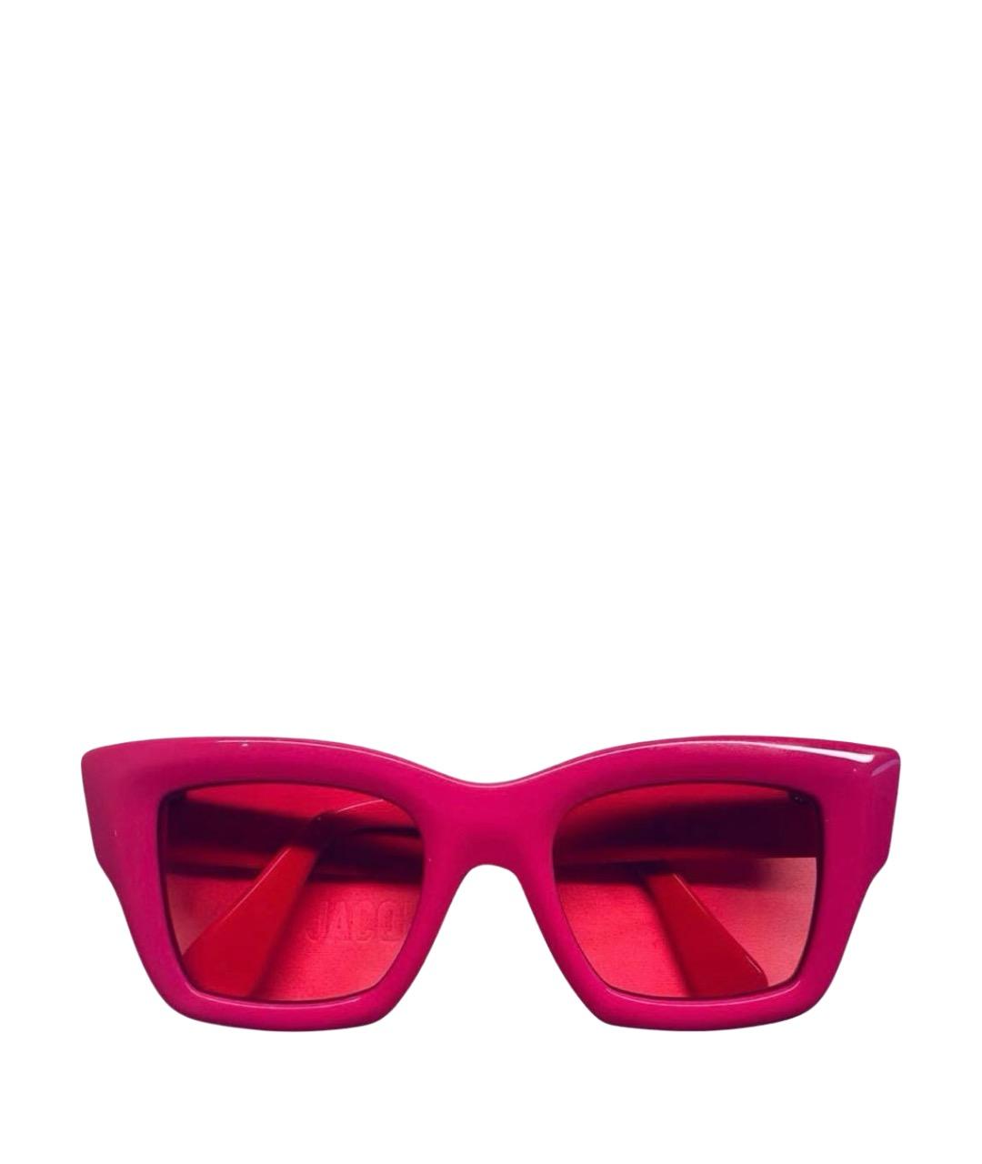 JACQUEMUS Розовые пластиковые солнцезащитные очки, фото 1