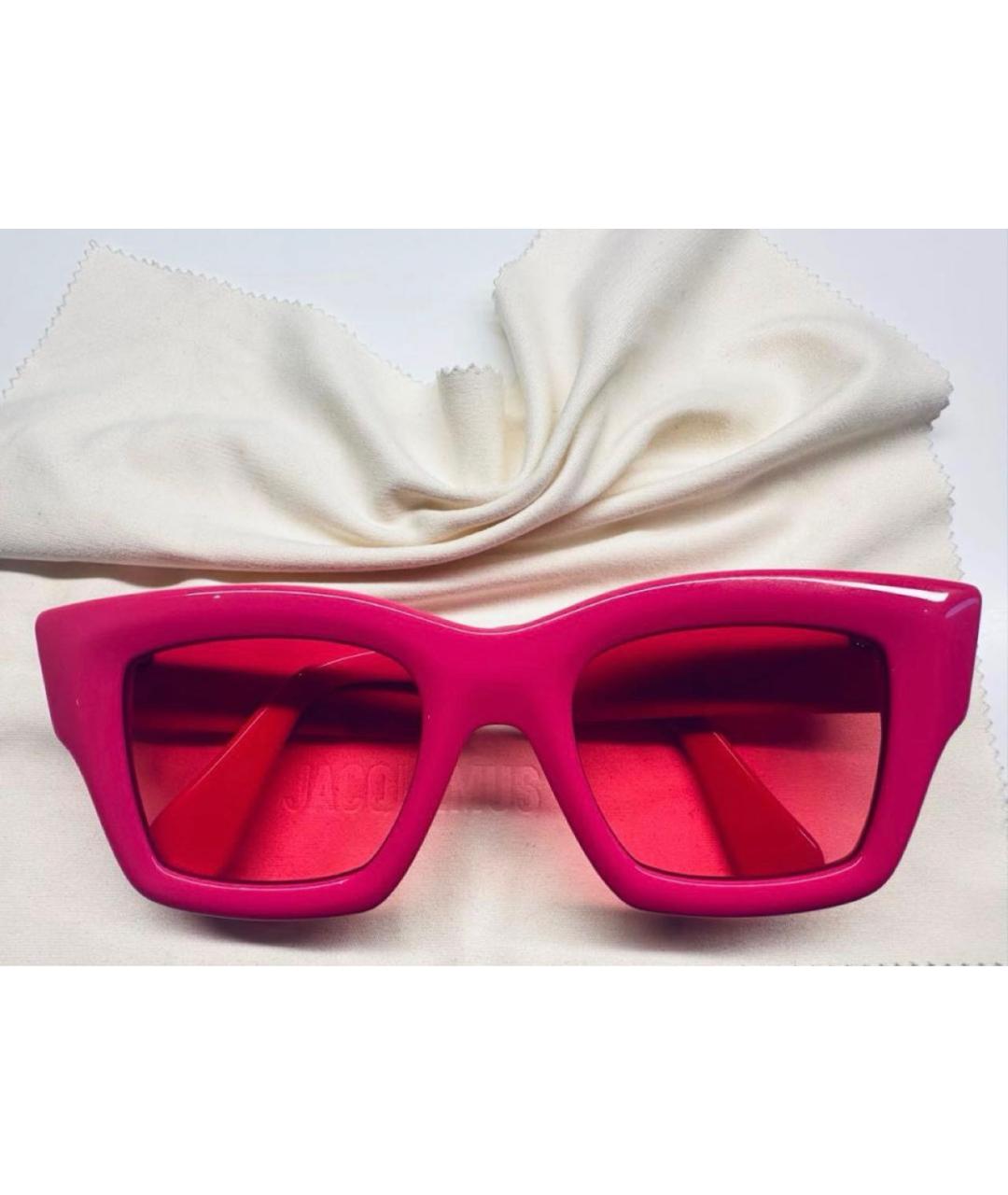 JACQUEMUS Розовые пластиковые солнцезащитные очки, фото 4