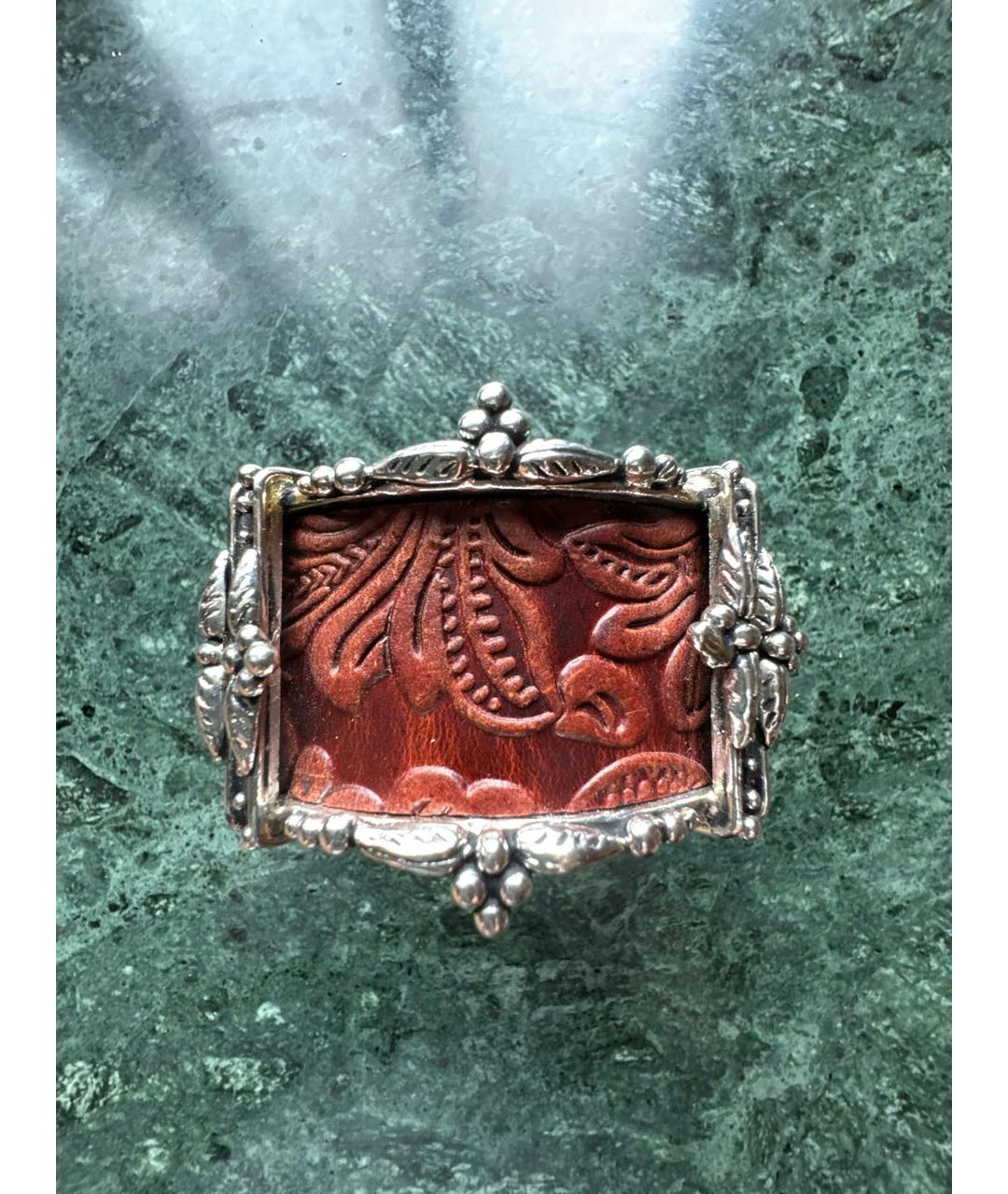 CHRISTIAN DIOR Коричневый кожаный браслет, фото 2