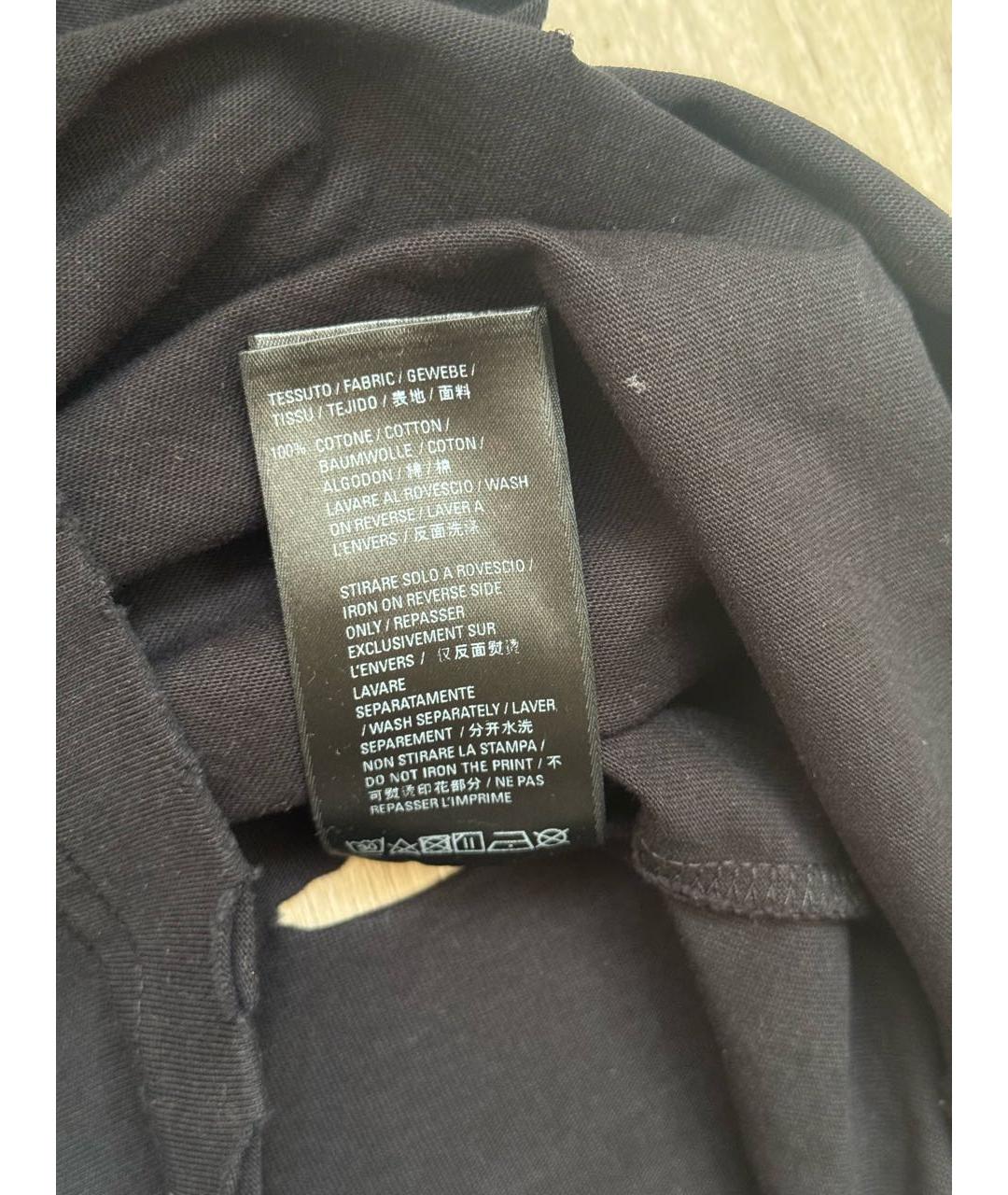 BALENCIAGA Черная хлопковая футболка, фото 5